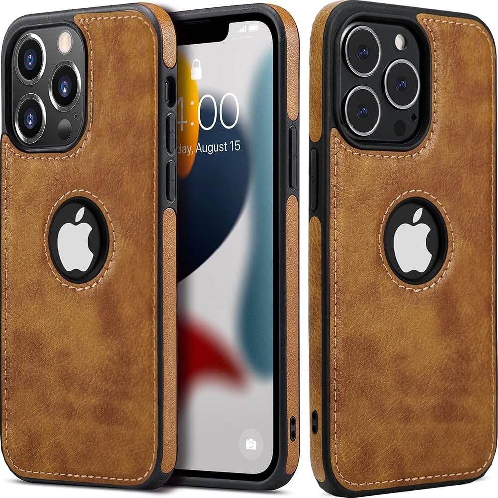 Premium Leather Back Case Cover - Brown - Guleel